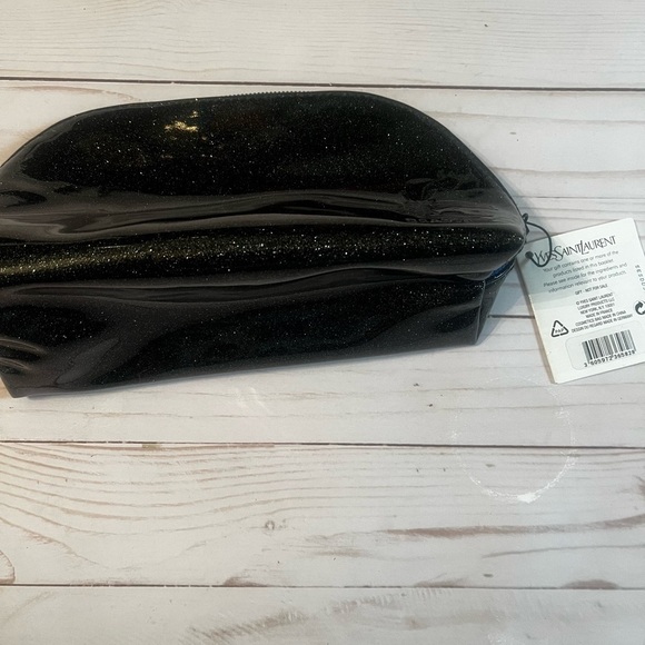 YSL Cosmetic Makeup Case Yves Saint Laurent Beaute Sparkle Zip Closure NWT - Picture 5 of 12